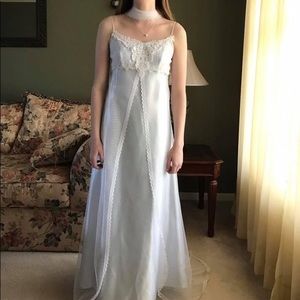 VINTAGE 1960s Baby Blue Prom Dress
